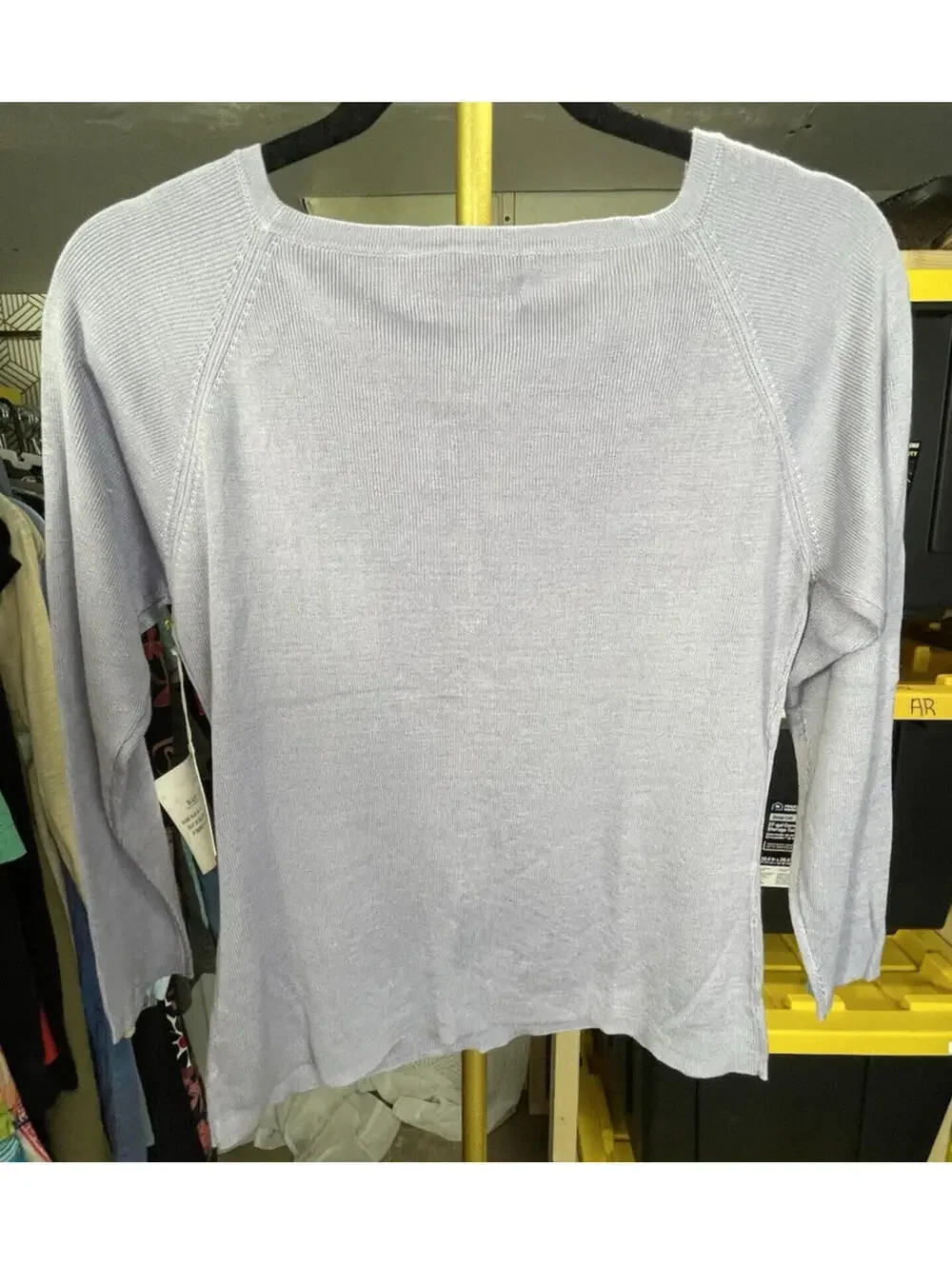 NWT Joseph A Lilac Purple Silk Sweater M 3/4 Sleeve Minimalist Quiet Luxury Soft